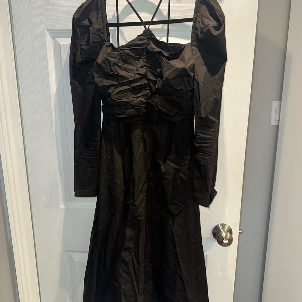 Astr Black Long Sleeve Dress